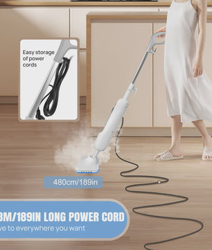 Stoomreiniger Mop met 2 Stoomstanden, 400ml Tank en Sterilisatie