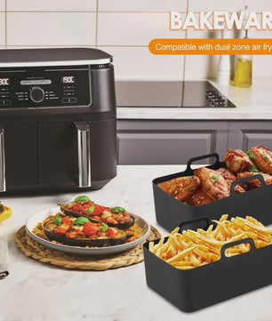Uitgebreide Airfryer Accessoires Kit voor Dual Zone Airfryers (7.6L-9.5L)