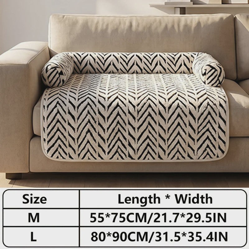 Zachte Pluche Hond & Kat Sofa Bed Mat met Anti-slip Bodem en Zijsteunen - Beschermt Bank & Stoel