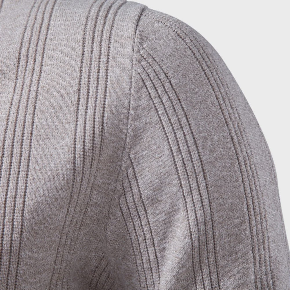Herentrui Polo Longsleeve Gebreid Faux Cashmere - Casual & Zakelijk