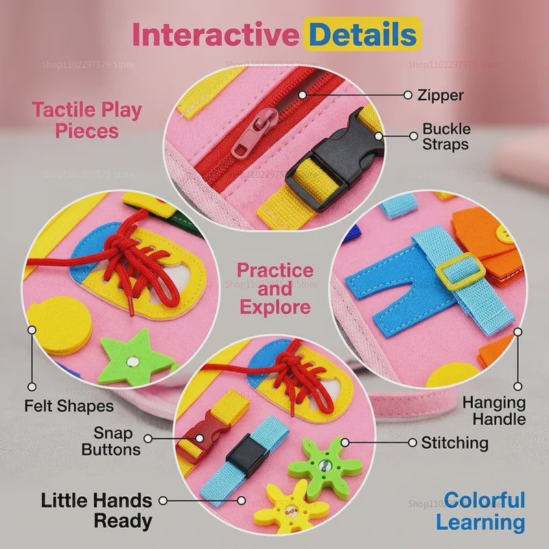 Montessori Busy Board: Educatief Reis- en Activiteitenspeelgoed voor Peuters - Fijne Motoriek & Vroege Educatie