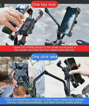 360° Roteerbare Telefoonhouder voor Fiets, Motor & Scooter - Universeel & Antislip