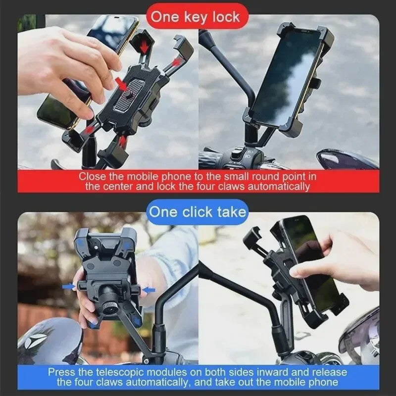 360° Roteerbare Telefoonhouder voor Fiets, Motor & Scooter - Universeel & Antislip