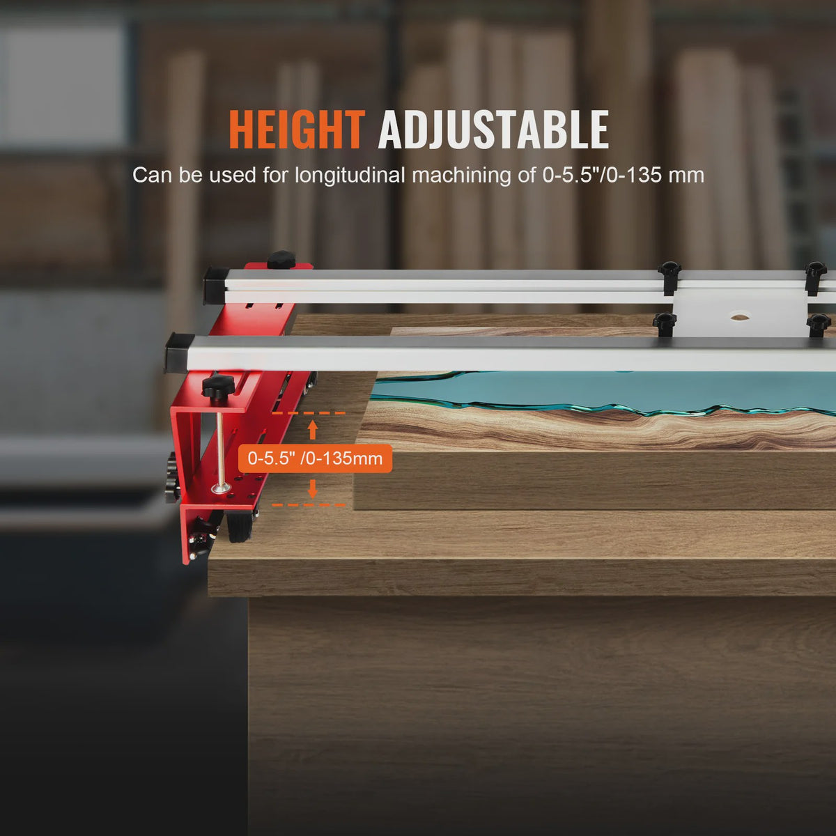 64-inch Router Sled: Draagbare en Verstelbare Houtvlakker voor Doe-het-zelf Projecten