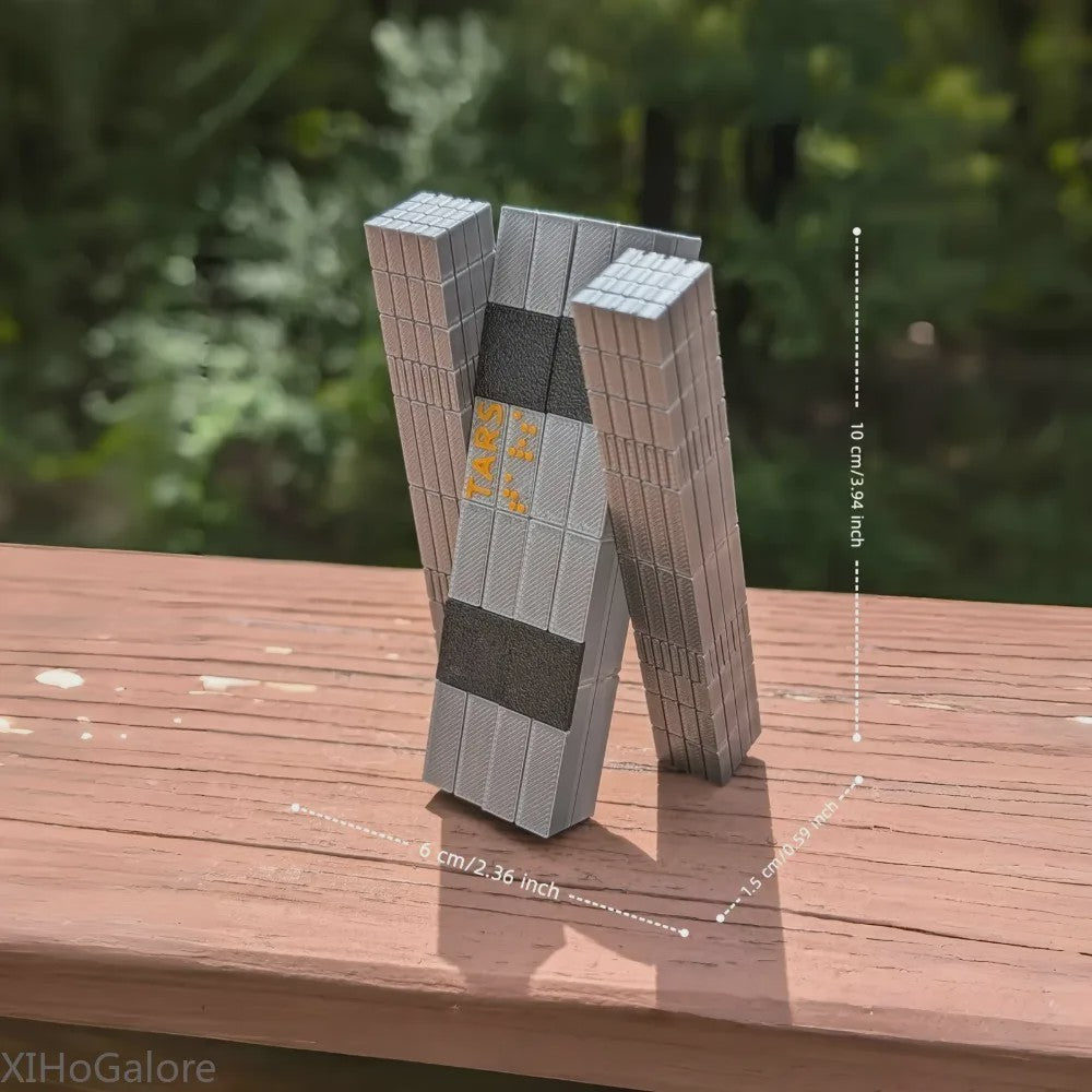 3D Geprinte Tars Robot Model - Metaalafwerking - Sci-Fi Bureau Decoratie
