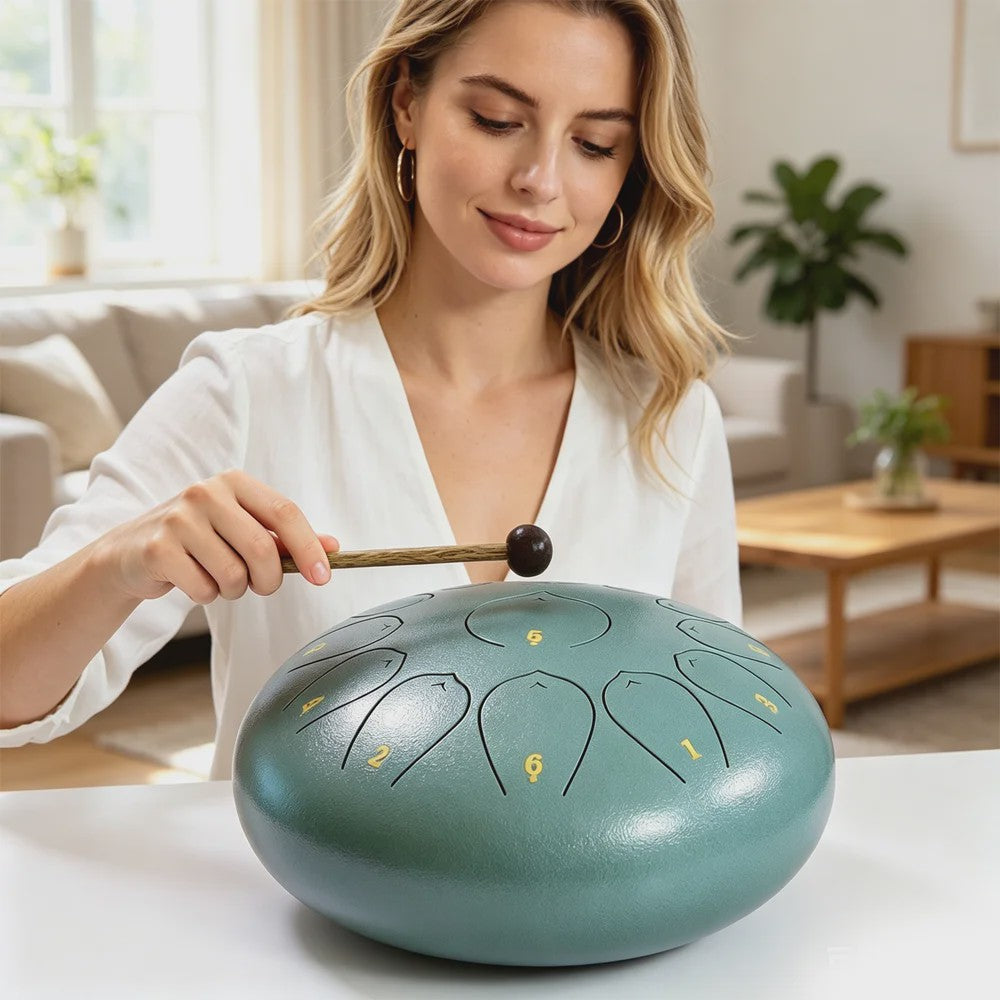 Professionele Steel Tongue Drum 13 Noten - Muziekinstrument voor Ontspanning en Yoga