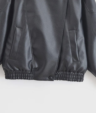 Zwarte Dames Faux Leren Jas - Stijlvolle Motorjas voor Herfst & Mode