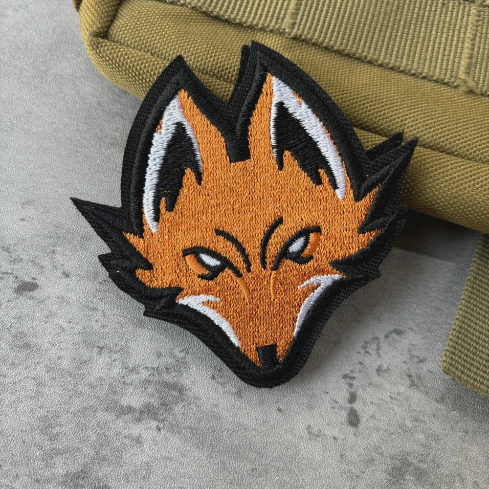 Fox Morale Patch - Tactische Borduur Badge met Klittenband voor Kleding en Rugzakken