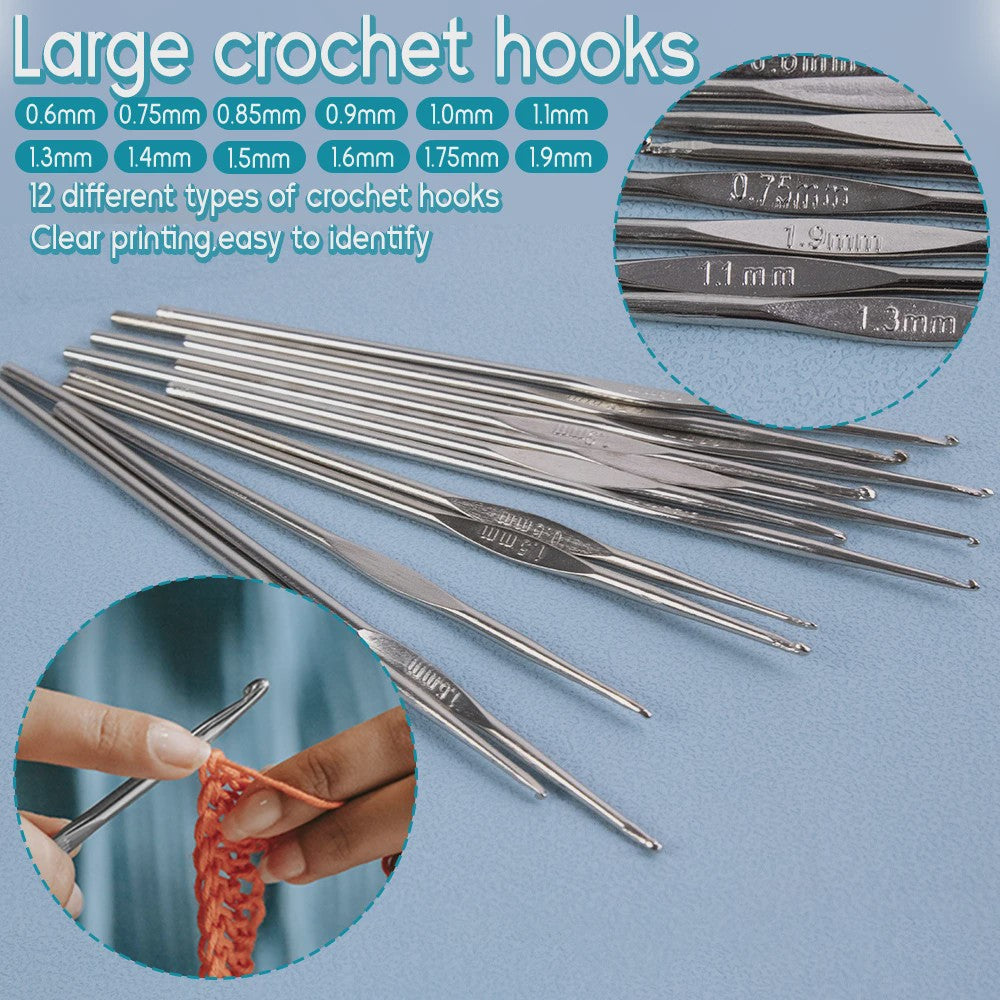 Complete Haak- en Breiset met Opbergtas: Ergonomische Haken, Naalden & Accessoires