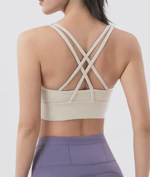 Dames Sport BH met Racerback - Ademend Nylon & Spandex voor Yoga en Fitness