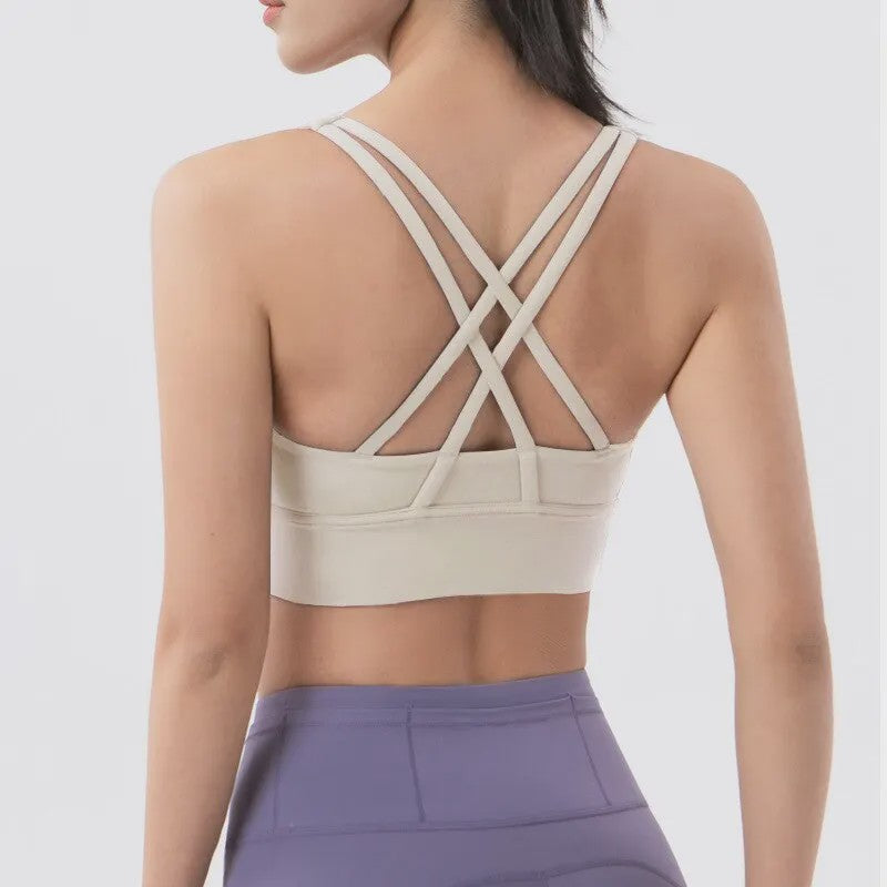 Dames Sport BH met Racerback - Ademend Nylon & Spandex voor Yoga en Fitness