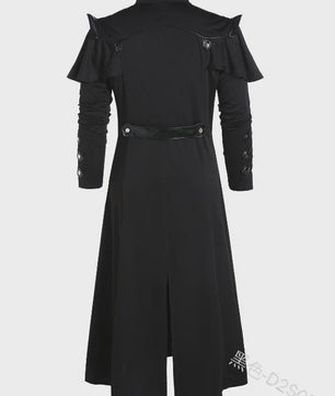 Lange Steampunk Jas voor Heren - Middeleeuws Gothic Piraat Kostuum