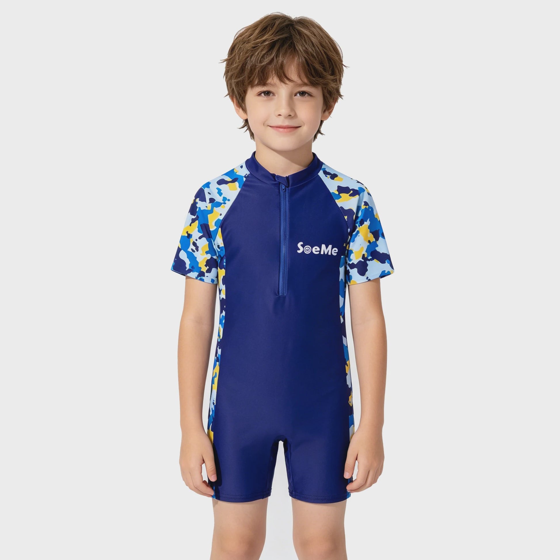 Schattig Roze Kinder Zwempak met Korte Mouwen - 1-delig Strand & Zwembad Outfit