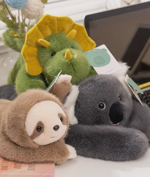 Kawaii Pluche Knuffel Dieren - Panda, Koala, Luiaard, Wasbeer, Dino (30-65cm) - Zacht & Decoratief