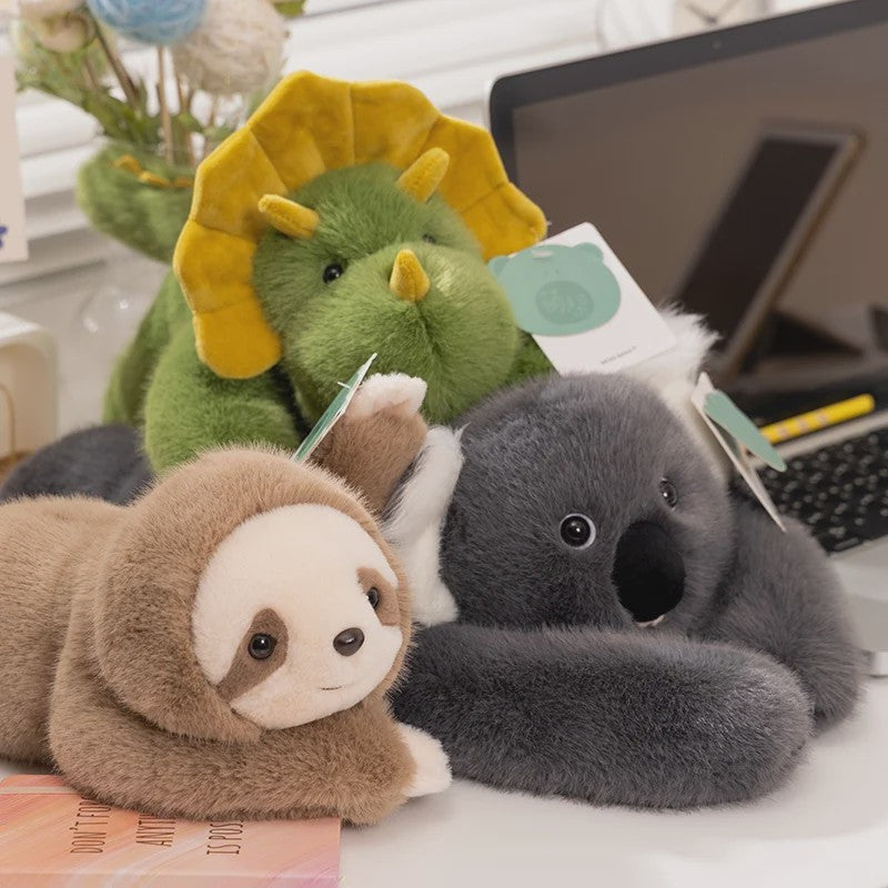 Kawaii Pluche Knuffel Dieren - Panda, Koala, Luiaard, Wasbeer, Dino (30-65cm) - Zacht & Decoratief