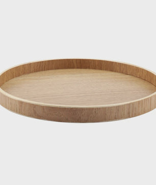 Houten Serveerschaal Rond - Stijlvol voor Thee, Fruit, Snacks & Decoratie