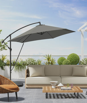 WOLTU Cantilever Parasol - Waterdicht, UV-beschermend met slinger en hoes voor tuin en terras
