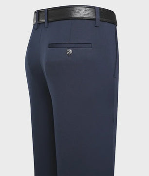 Herfst/Winter Heren Broek: Comfortabele Business Casual Pantalon met Elastische Taille