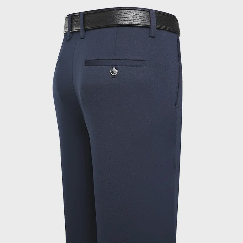 Herfst/Winter Heren Broek: Comfortabele Business Casual Pantalon met Elastische Taille