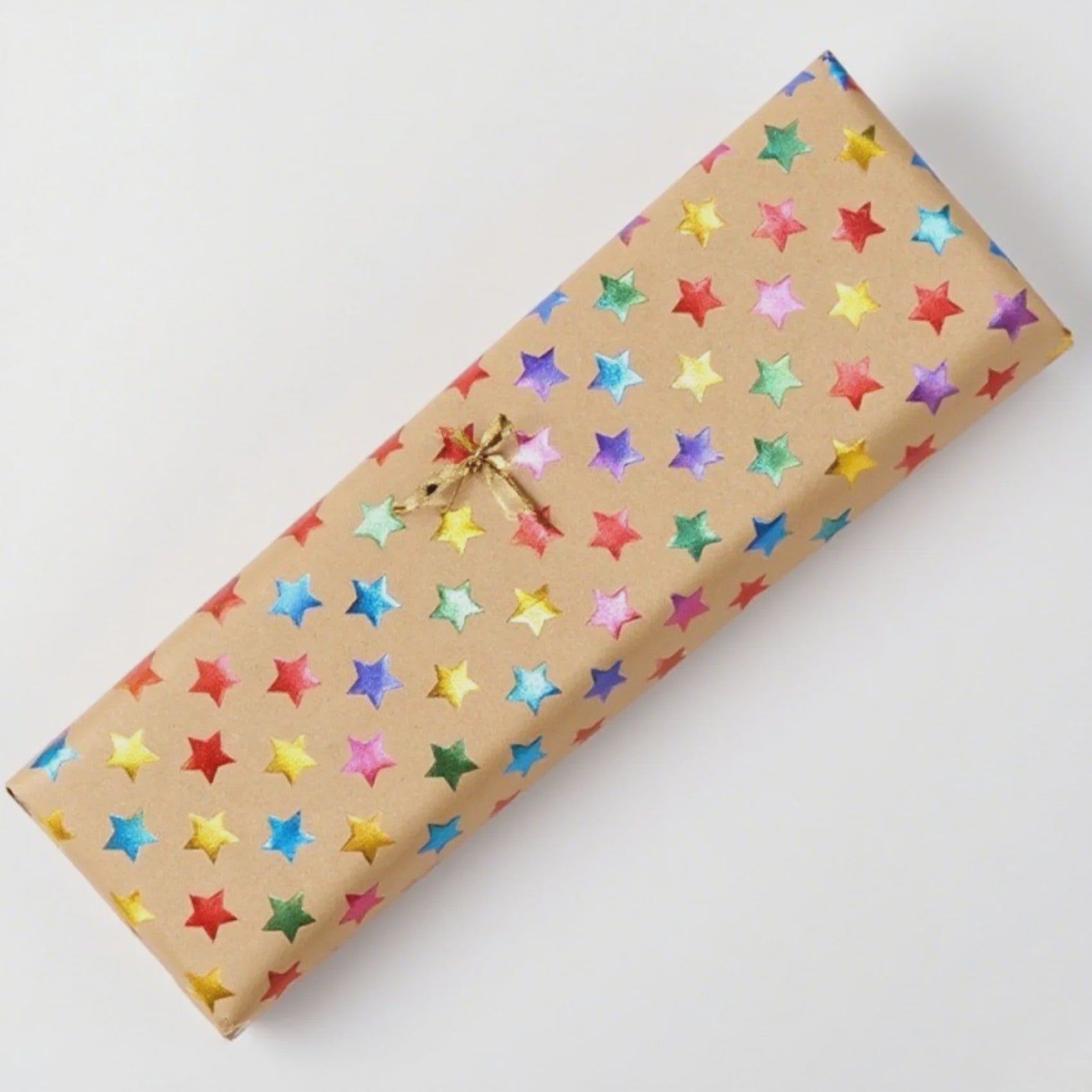 Luxe Cadeaupapier met Goudkleurige Sterren - 43x300 cm