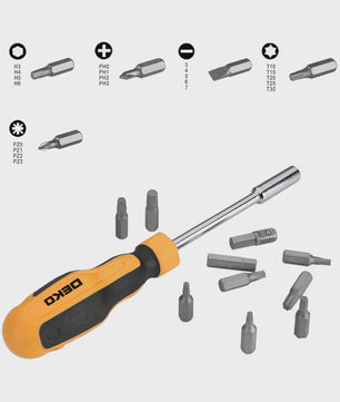 DEKO 62-delige Gereedschapskist: Complete Set voor Huis, Tuin & Auto
