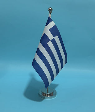 Griekse Vlag Bureau - 14x21cm Polyester Tafelvlag
