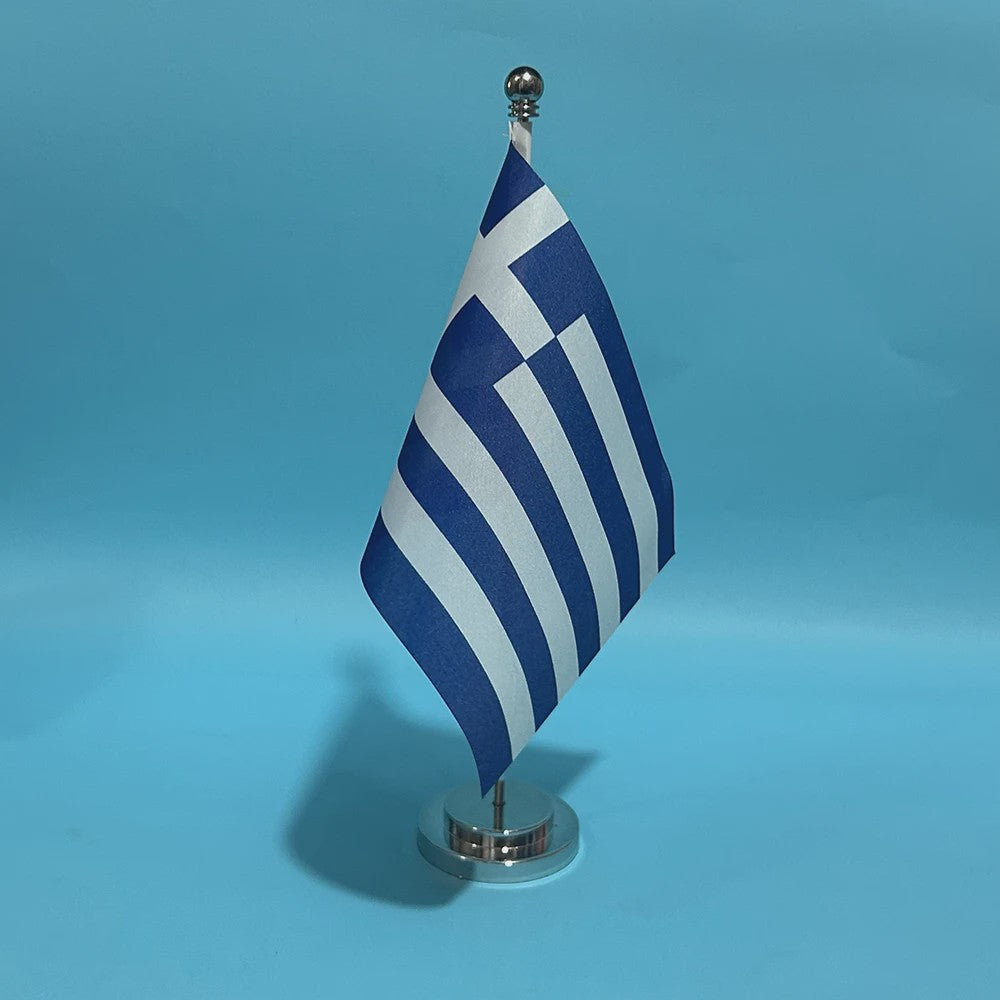 Griekse Vlag Bureau - 14x21cm Polyester Tafelvlag