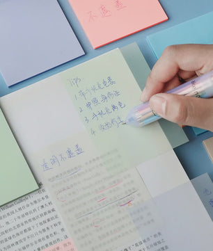 Creatieve Transparante PET Sticky Notes - Waterdicht & Herbruikbaar (50 Vel)