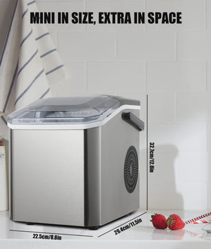 Compacte Elektrische IJsmachine 220V - Snel IJsblokjes Maken voor Huis, Bar & Kantoor