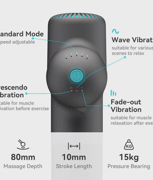 Booster Massage Gun: Krachtige Spierherstel & Ontspanning met 8 Opzetstukken