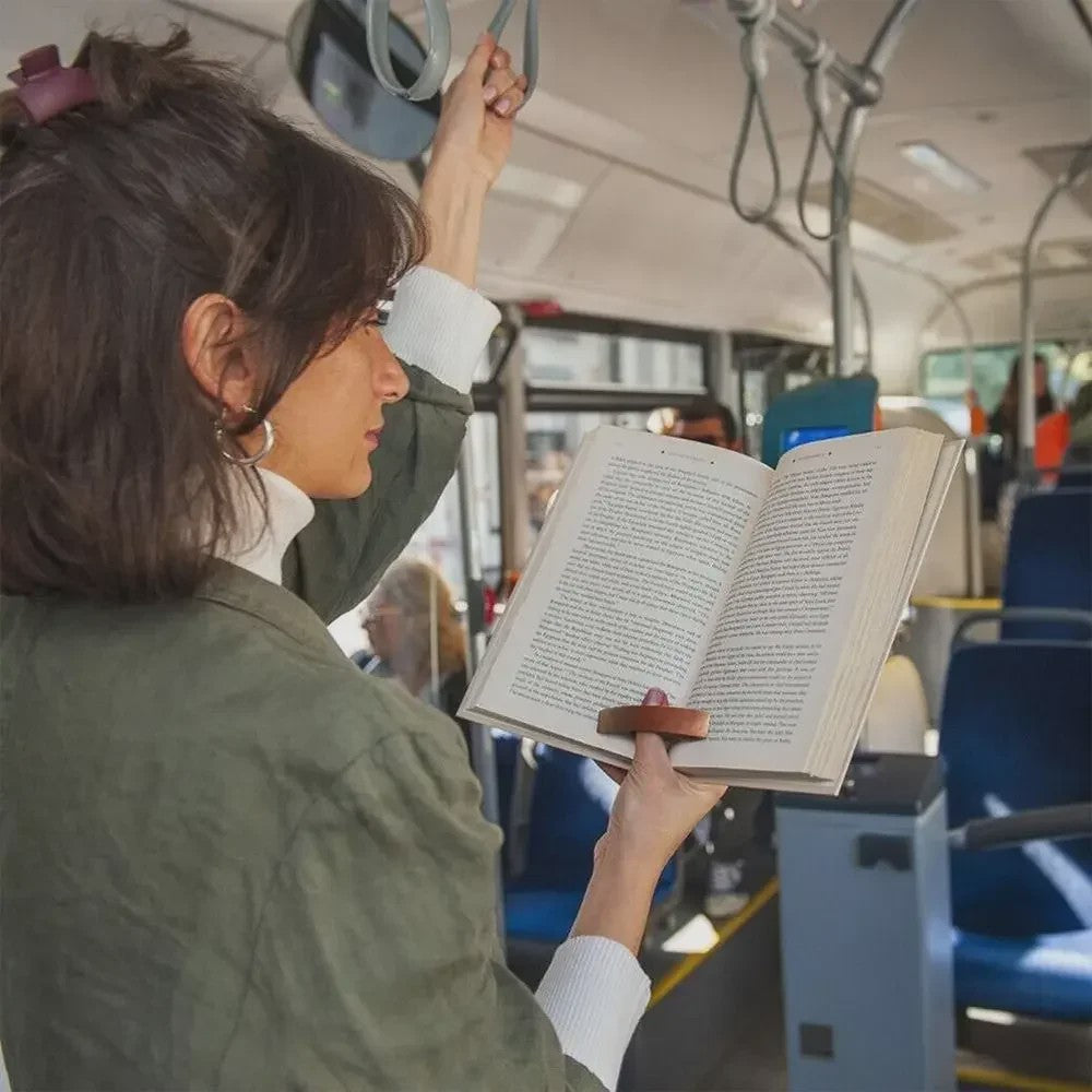 Houten Duim Boekenlegger - Eén Hand Lezen Boeksteun