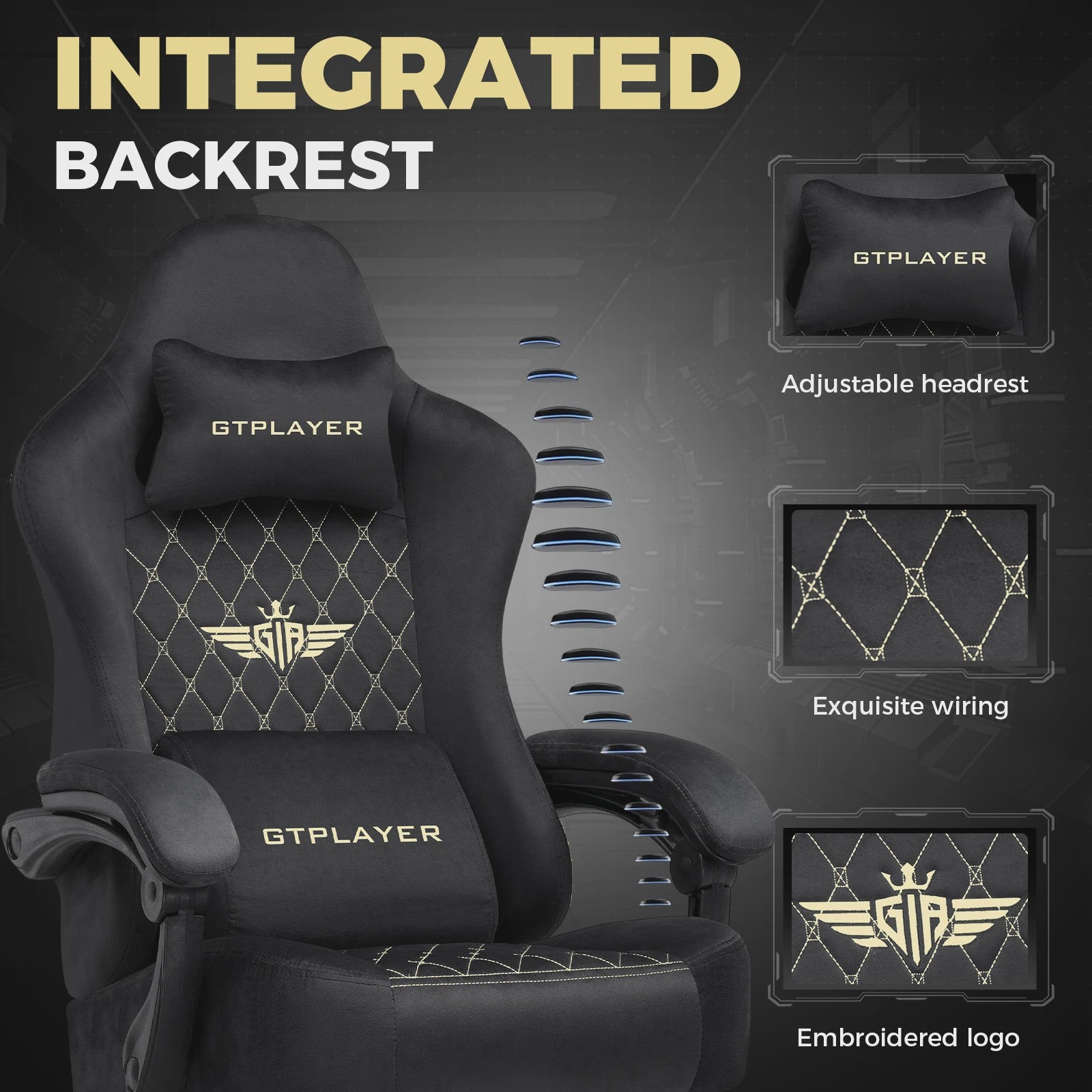 Ergonomische Gaming Chair van GTPLAYER - Verstelbaar, Draaibaar & Comfortabel