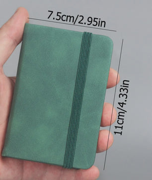 Compact A7 Notitieboekje met PU Cover - Mini Memo Pad voor Onderweg