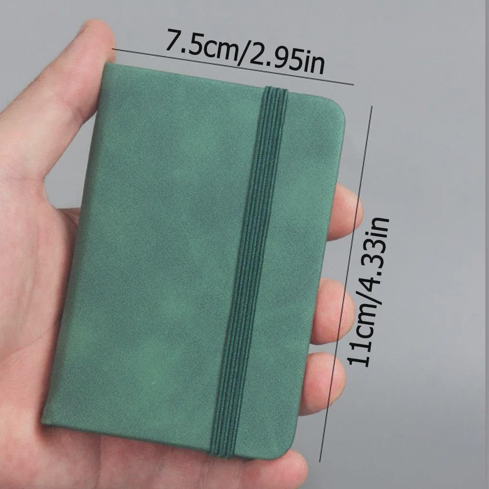 Compact A7 Notitieboekje met PU Cover - Mini Memo Pad voor Onderweg