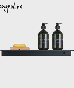 Aluminium Wandrek Zwart/Wit - Enkele Laag - Multifunctioneel voor Badkamer, Keuken & Toilet