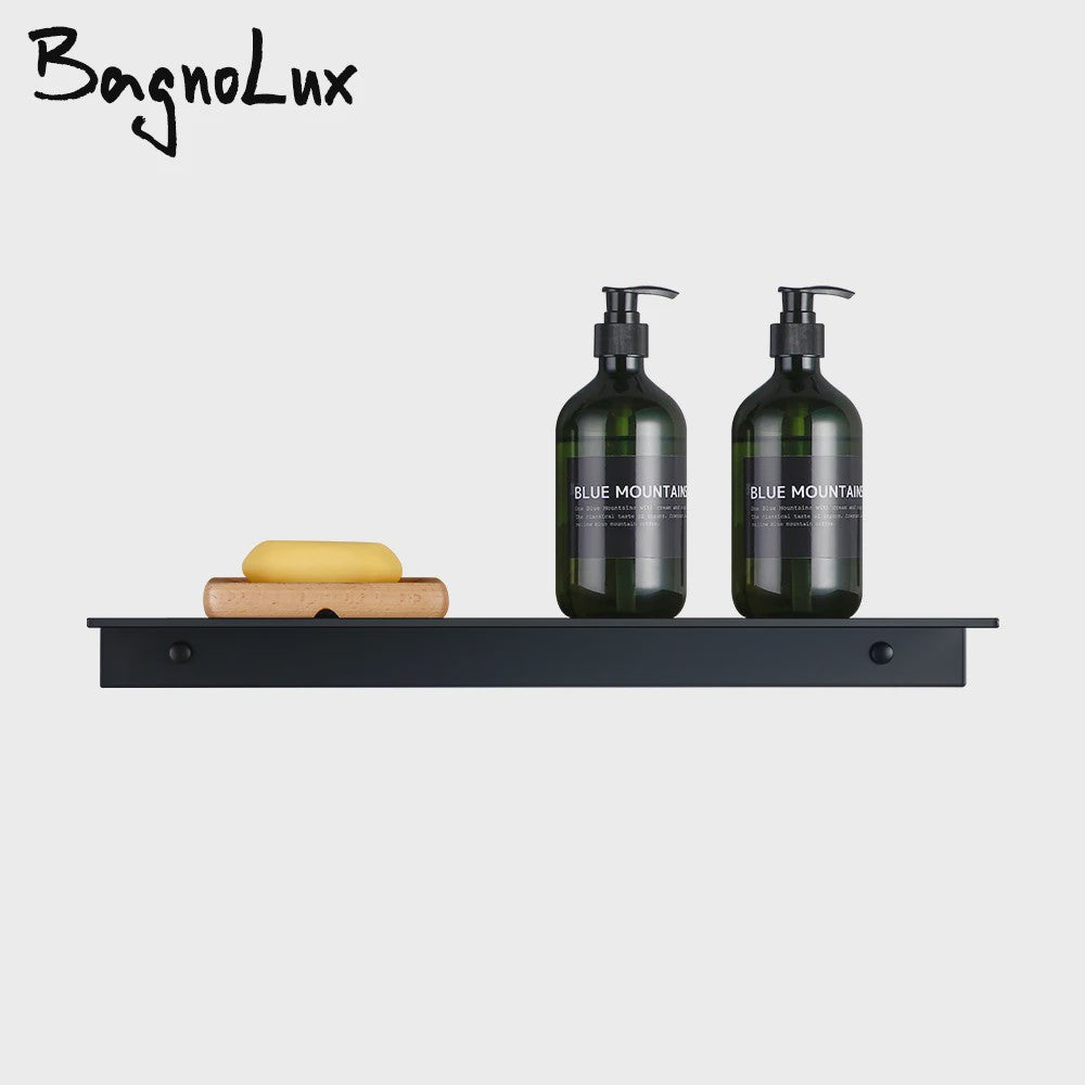 Aluminium Wandrek Zwart/Wit - Enkele Laag - Multifunctioneel voor Badkamer, Keuken & Toilet