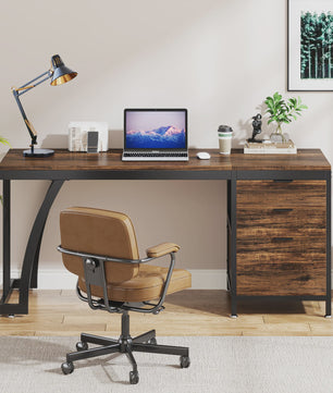 Industriële Computerbureau met 3 Lades - 150cm Breed - Omkeerbare Lades