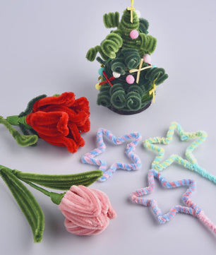100 Stuks Chenille Stelen - Flexibele Knutseldraad voor Creatieve DIY Projecten