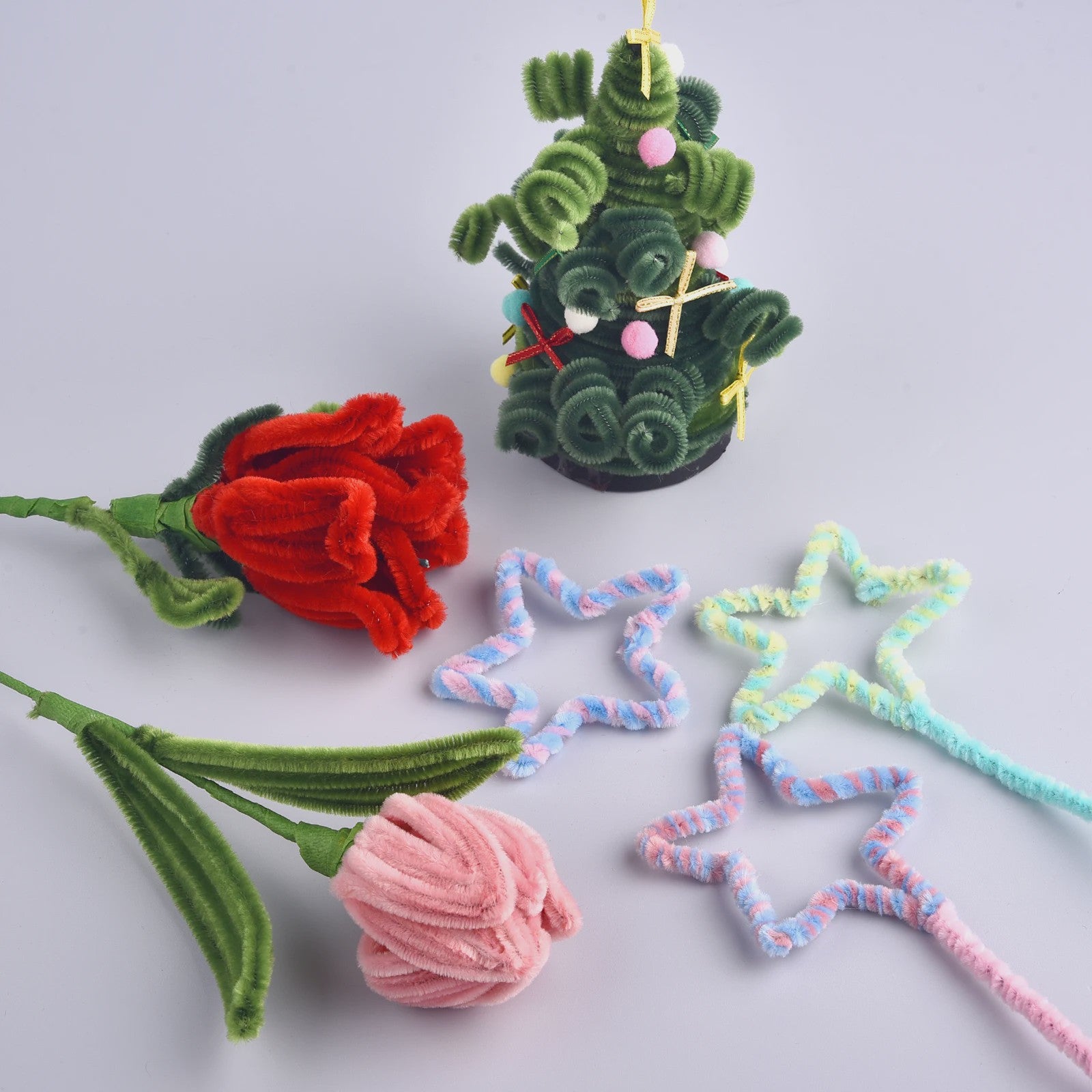 100 Stuks Chenille Stelen - Flexibele Knutseldraad voor Creatieve DIY Projecten