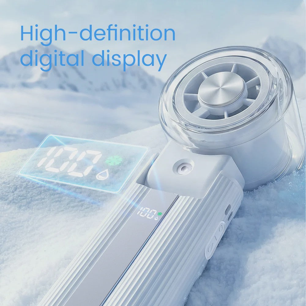 Draagbare Vernevelaar Ventilator met IJskoeling - 3600mAh USB Oplaadbaar