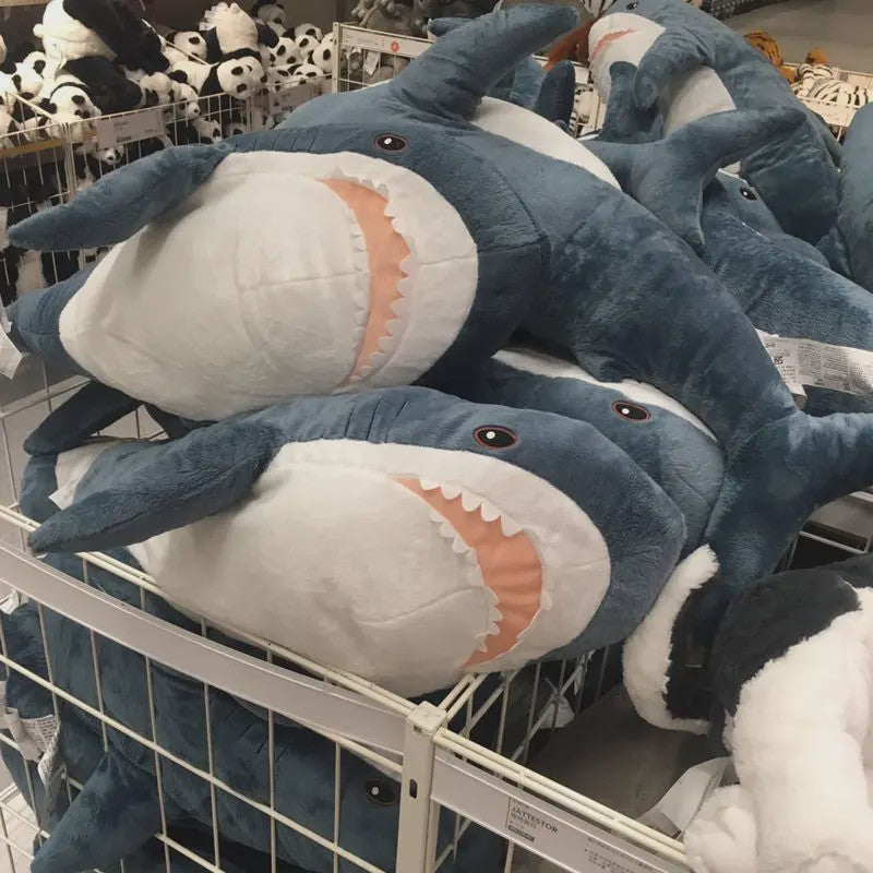 Zachte Knuffel Haai Pluche Speelgoed - Verkrijgbaar in 30 t/m 100cm - Perfect Cadeau & Leeskussen
