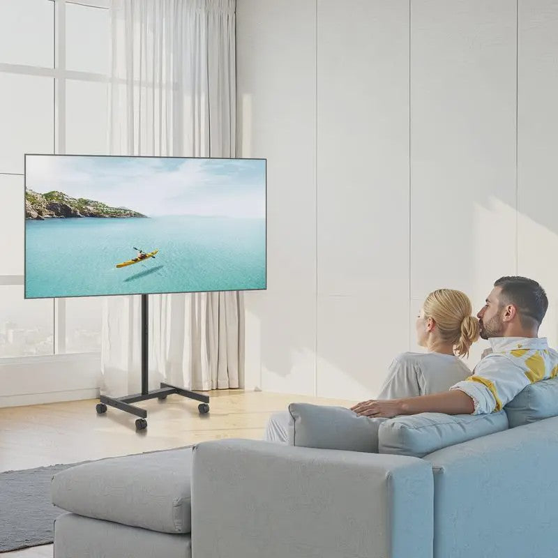 Mobiele TV Standaard op Wielen | 17-55 Inch | 20kg Draagvermogen | VESA 200x200