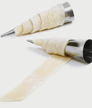 Set van 5 RVS Gebak Hoorns - Voor Croissants, Gebak & Dessert