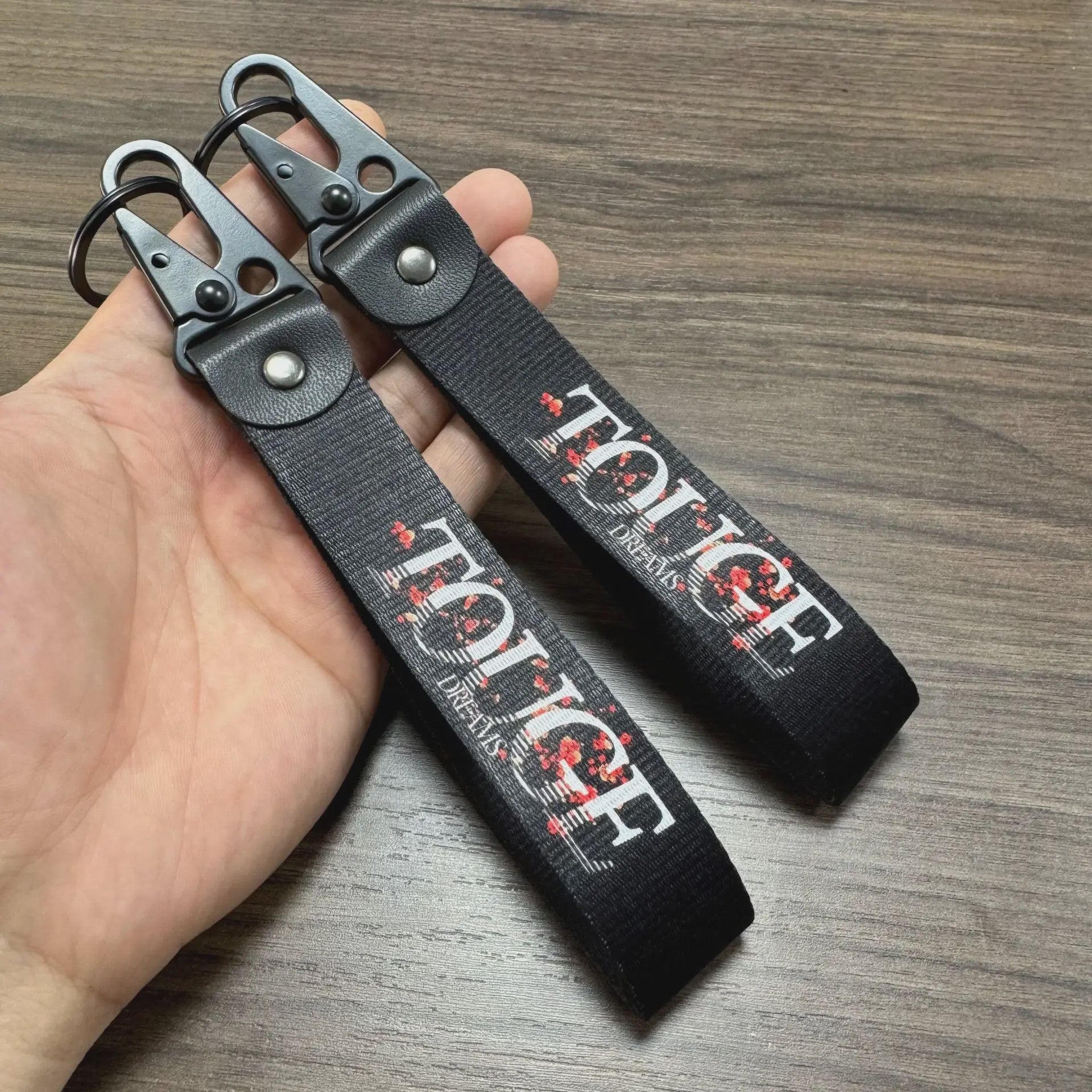 Stoere Nylon Keycord Lanyard met Karabijnhaak - Perfect voor Auto, Motor & Game Fans