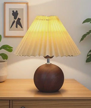 Nordic Plissé Tafellamp met USB & Sfeerverlichting - Sfeervol Decoratief Nachtlampje