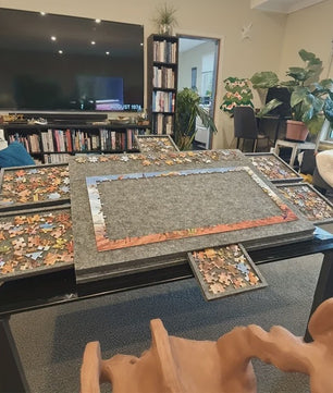 Kantelbaar Puzzelbord met 6 Lades & Dekselstandaard - Draagbaar, Lichtgewicht, voor 1000+ Stukjes