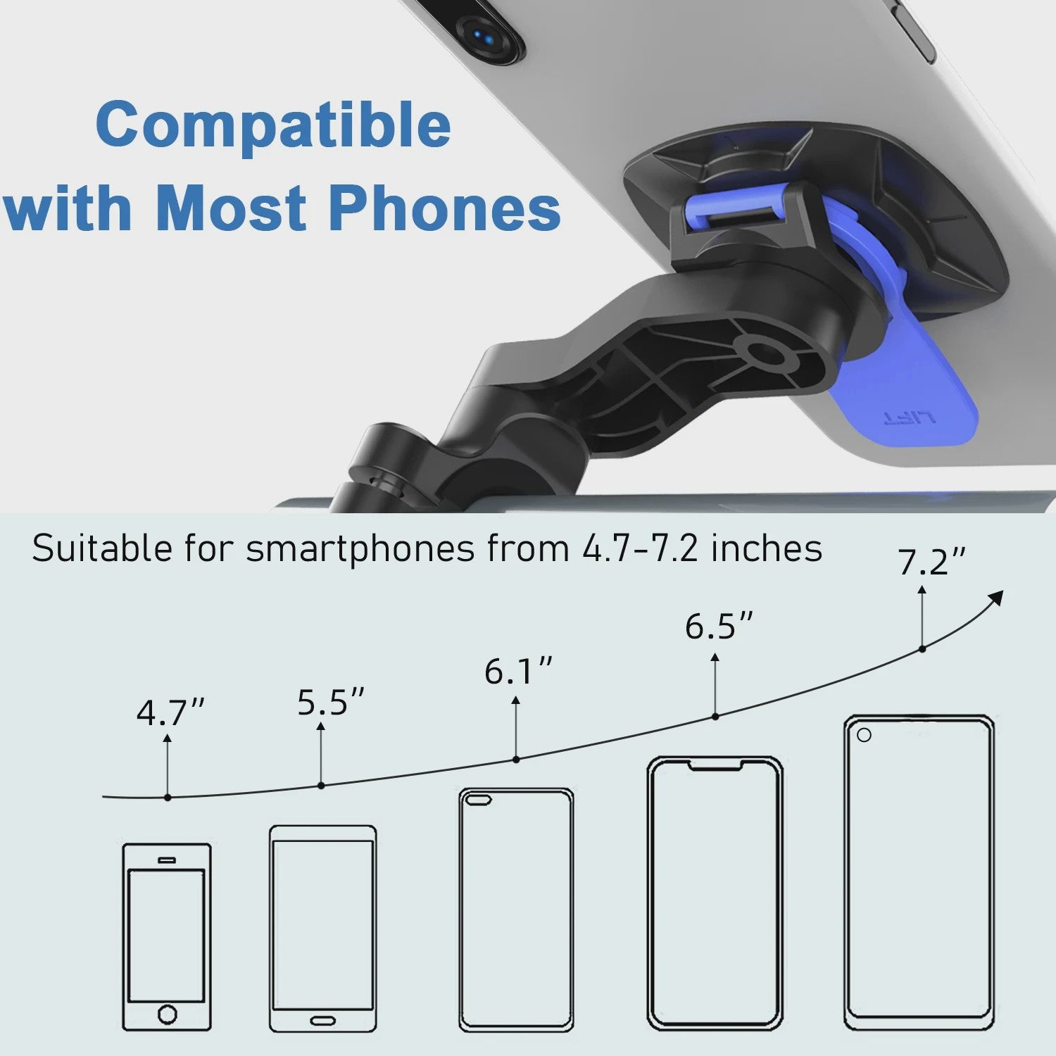 Universele Motor & Fiets Telefoonhouder - 360° Draaibaar & Afneembaar