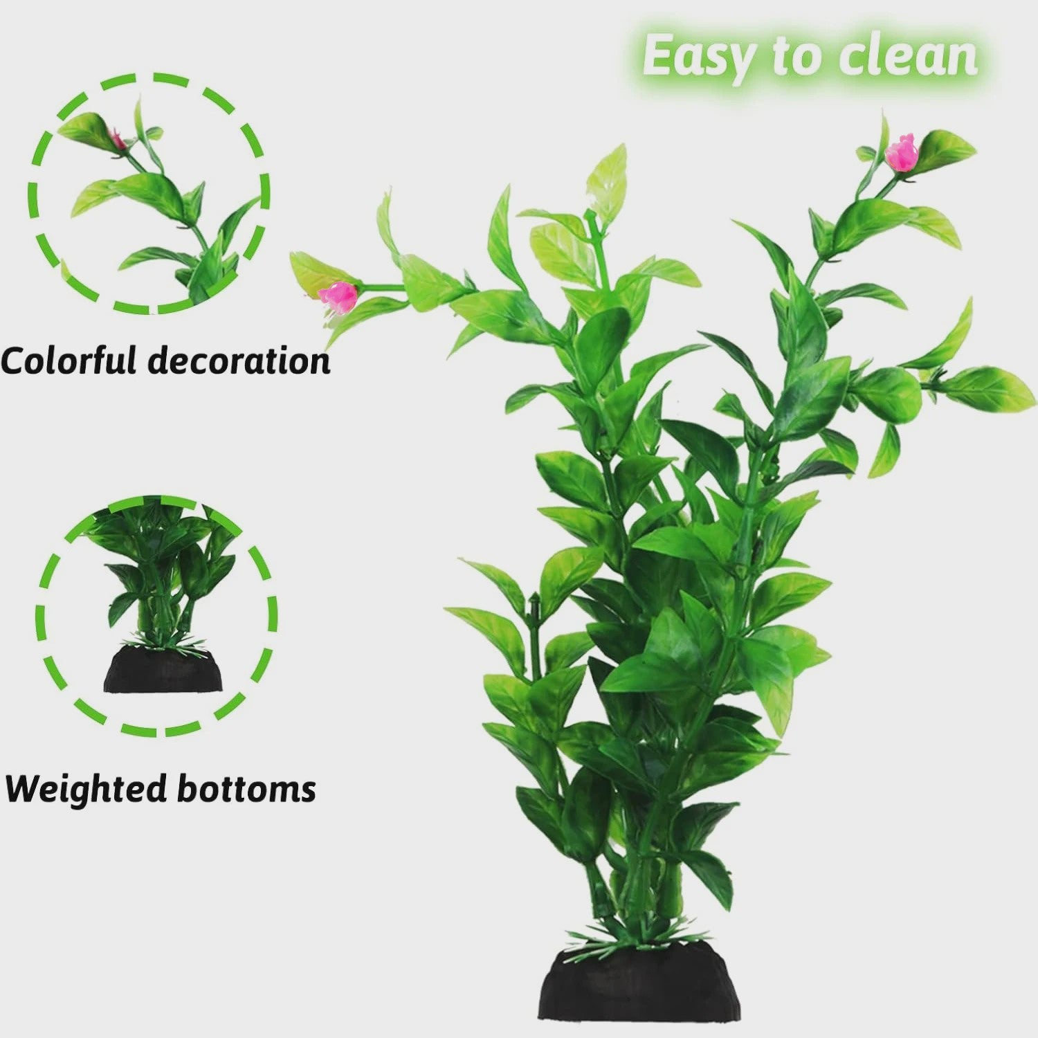 Set van 10 Kunstmatige Aquariumplanten Groen - Decoratie voor Vistank
