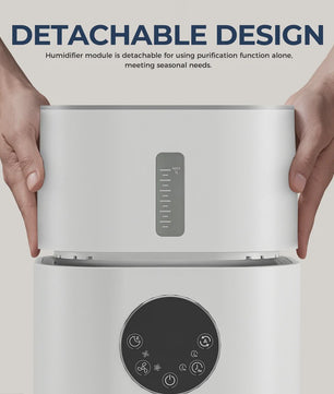 2-in-1 Luchtreiniger met Luchtbevochtiger - H13 True HEPA Filter