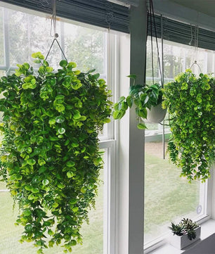 Kunst Hangplant Eucalyptus - UV-bestendig Plastic Groen voor Binnen & Buiten Decoratie